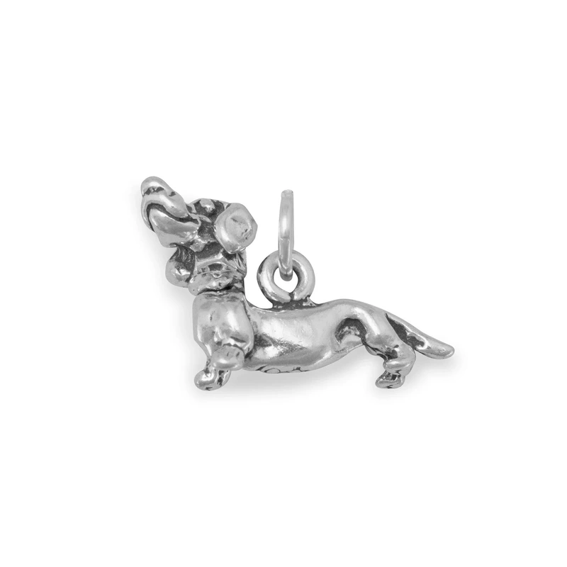 “Dapper Dachshund!” with Movable Head Dog Charm