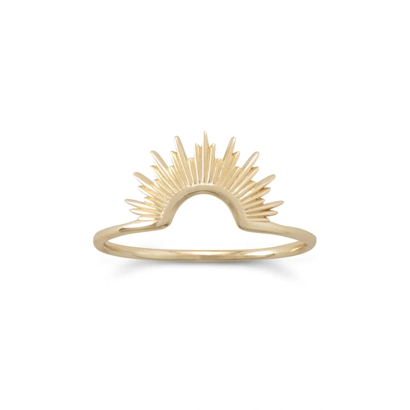 “Shine On!” 14 Karat Gold Plated Sunburst Ring