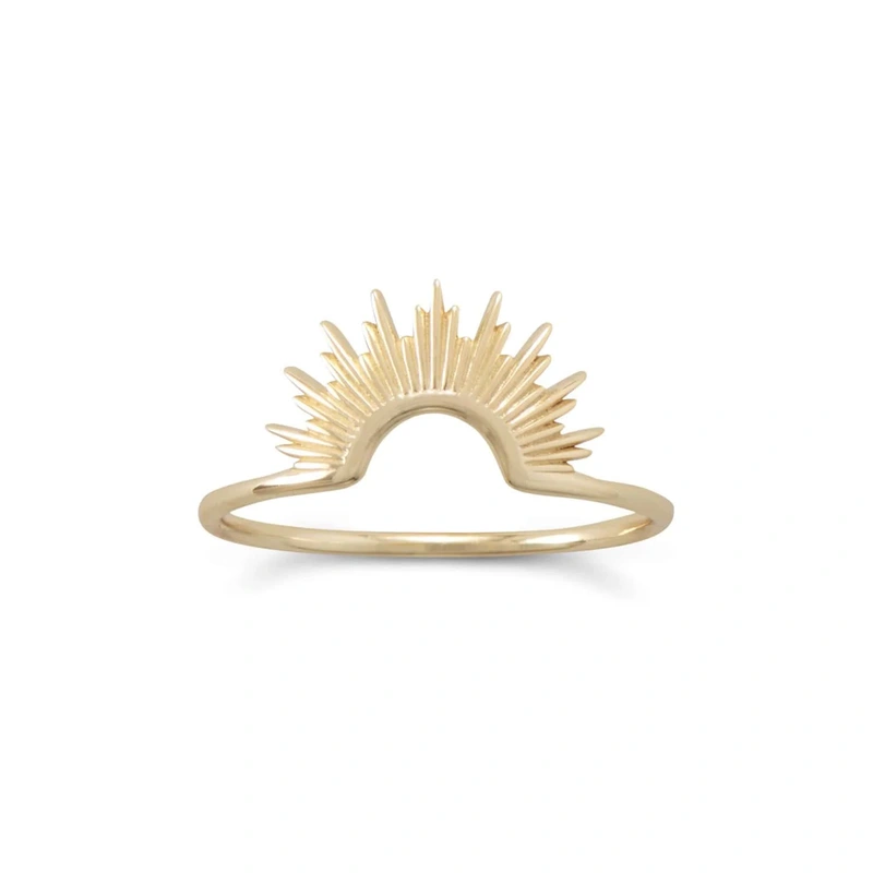 “Shine On!” 14 Karat Gold Sunburst Ring